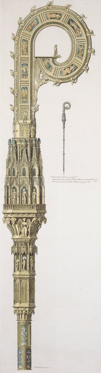 William of Wykeham（c.1320-1404）的克罗地亚的几何高程出版于1785年 作者 英语学校