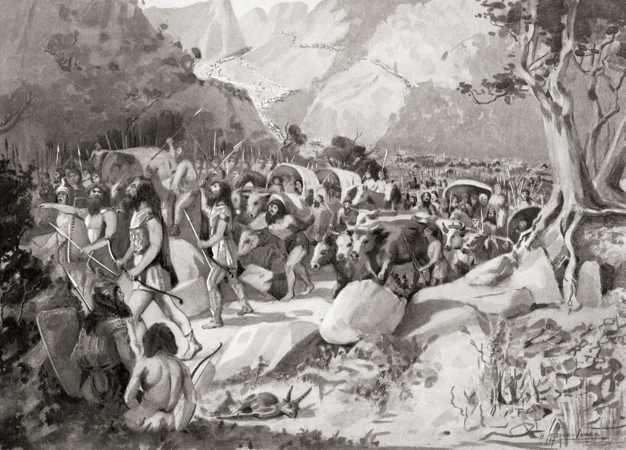 A migration of Scythian tribes through a pass in the mountaions of Asia minor into Syria, from Hutchinson