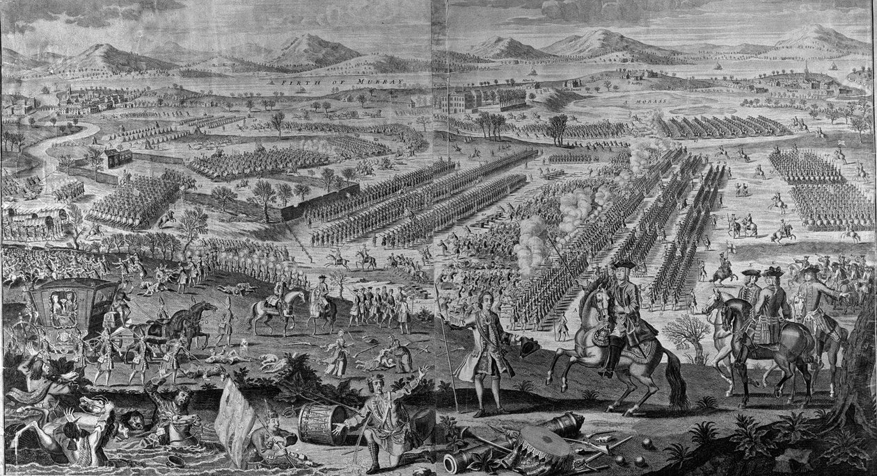 1746年4月16日1746年光荣的Drunmossie Moor战役的透视图 作者 英语学校