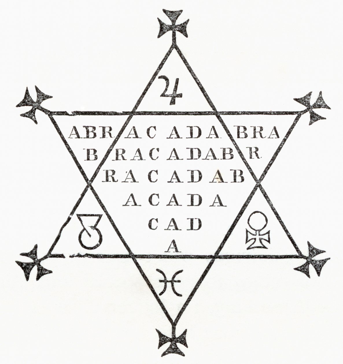 Abracadabra，来自The Ingoldsby Legends或Mirth and Marvels，作者Thomas Ingoldsby，于1865年出版 作者 英语学校