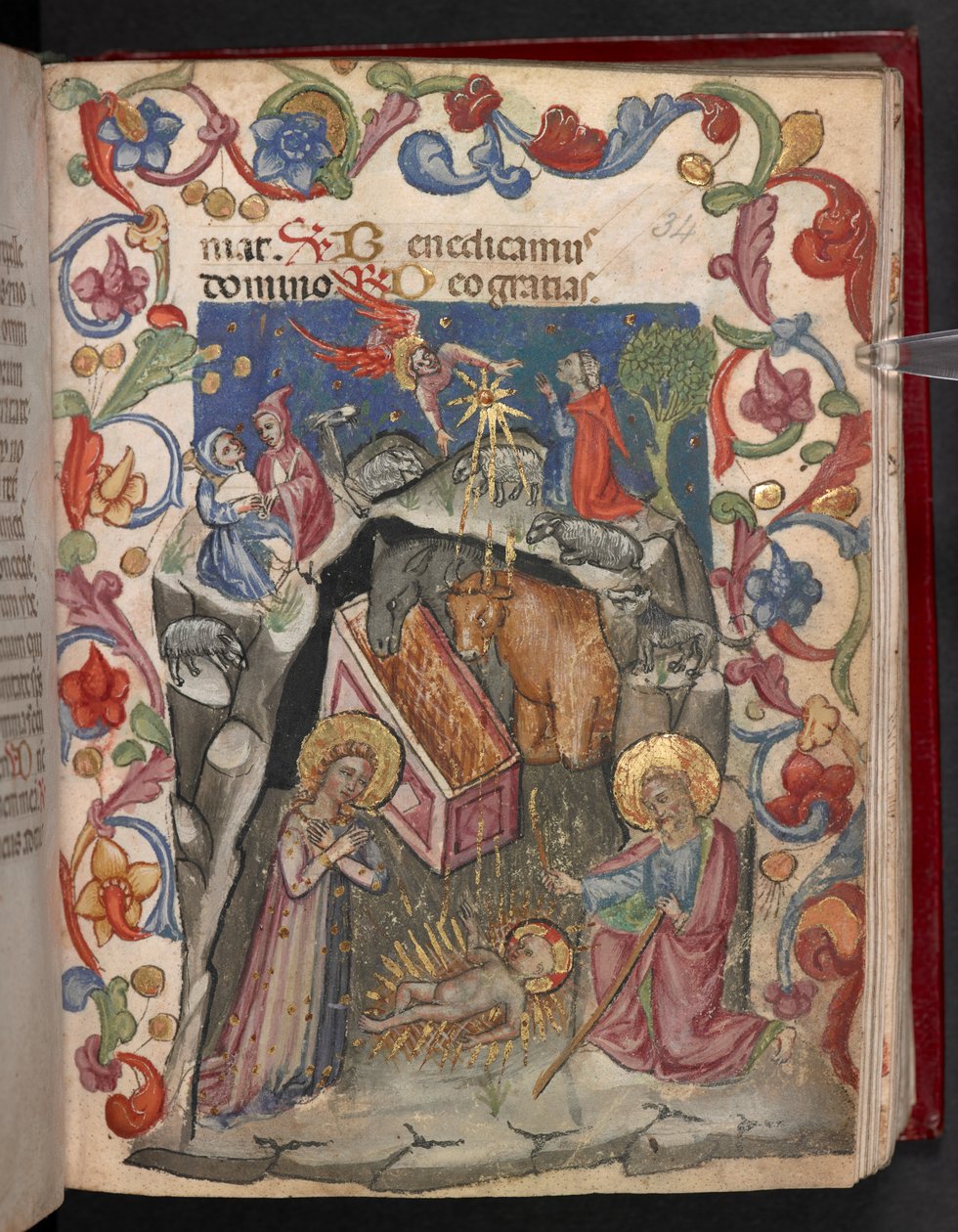 Add.17466，f.34r 主诞节 作者 英语学校