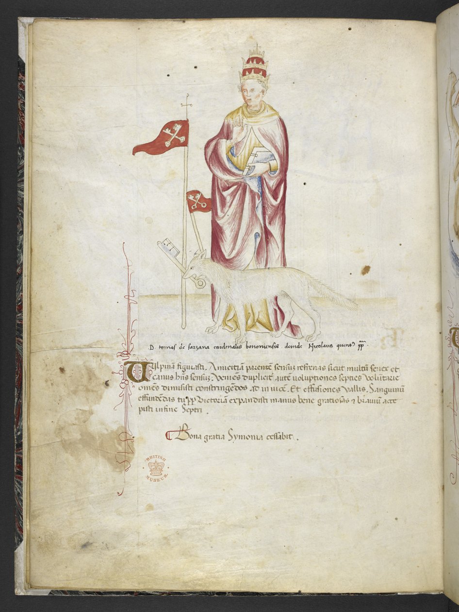 添加 MS 15691 "Joachimi Abbatis de Curatio, et Anselmi, Episcopi Marsicani, Vaticinia xxx de Pontificibus Romanis; scil., a Nicolao III. 作者 英语学校