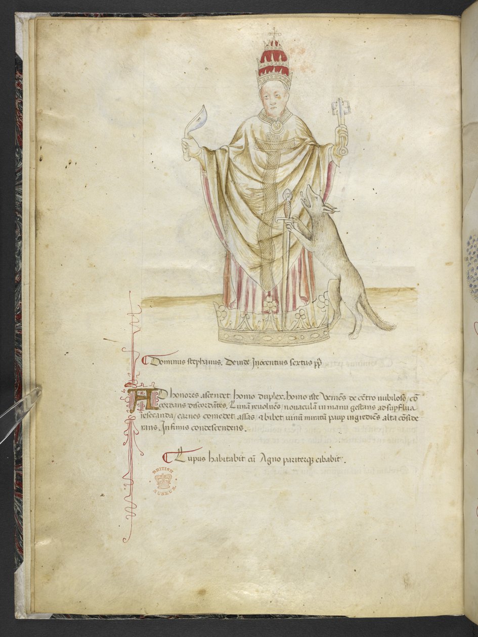 添加 MS 15691 "Joachimi Abbatis de Curatio, et Anselmi, Episcopi Marsicani, Vaticinia xxx de Pontificibus Romanis; scil., a Nicolao III. 作者 英语学校