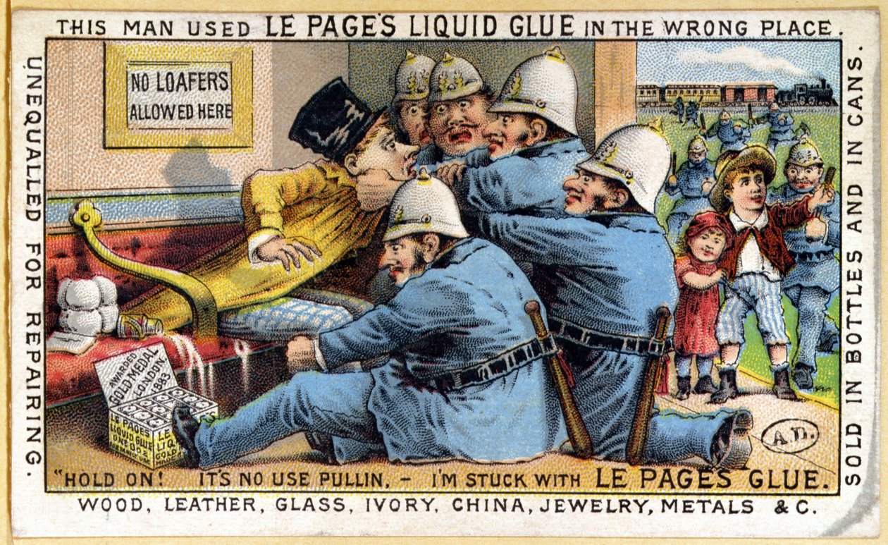 Le Pages Liquid Glue的广告，c.1890 作者 英语学校