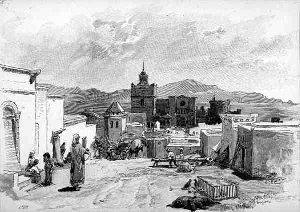 阿尔梅里亚大教堂，西班牙阿尔梅里亚，出自《地中海风景画》第三卷，由卡塞尔公司出版。Ltd.出版。 作者 英语学校