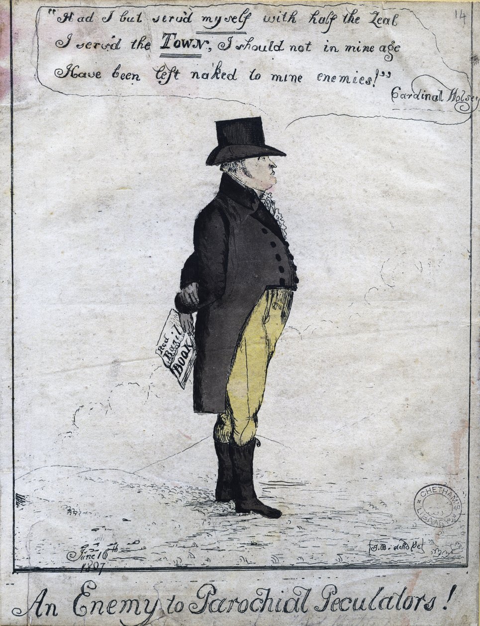 教区Peculators的敌人！，1807（手工蚀刻） 作者 英语学校