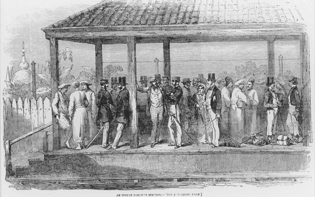 印度火车站，1854年 作者 英语学校