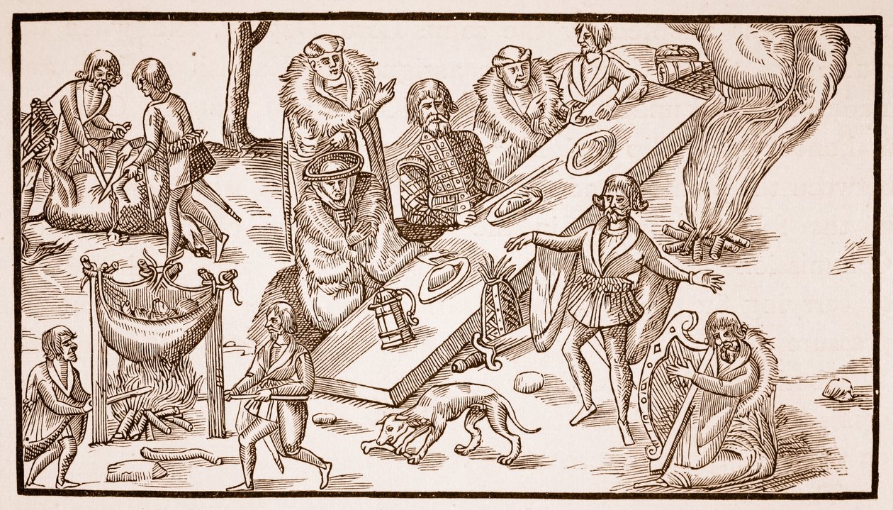 爱尔兰宴会，1581（棕褐色照片） 作者 英语学校