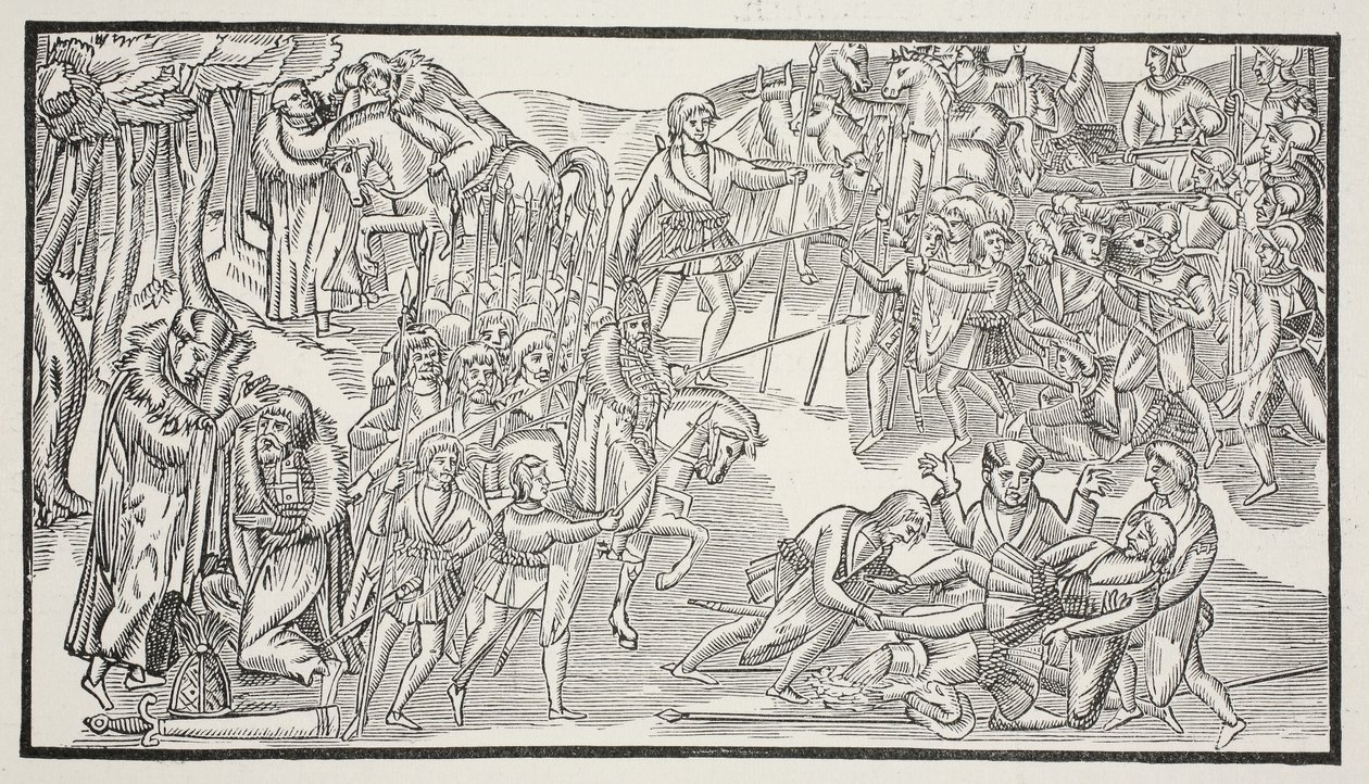 爱尔兰酋长队最后一战，1581年（棕褐色照片） 作者 英语学校
