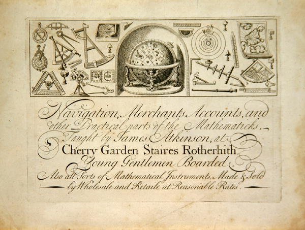 一张早期的伦敦贸易卡，约1720年（石印）。 作者 英语学校