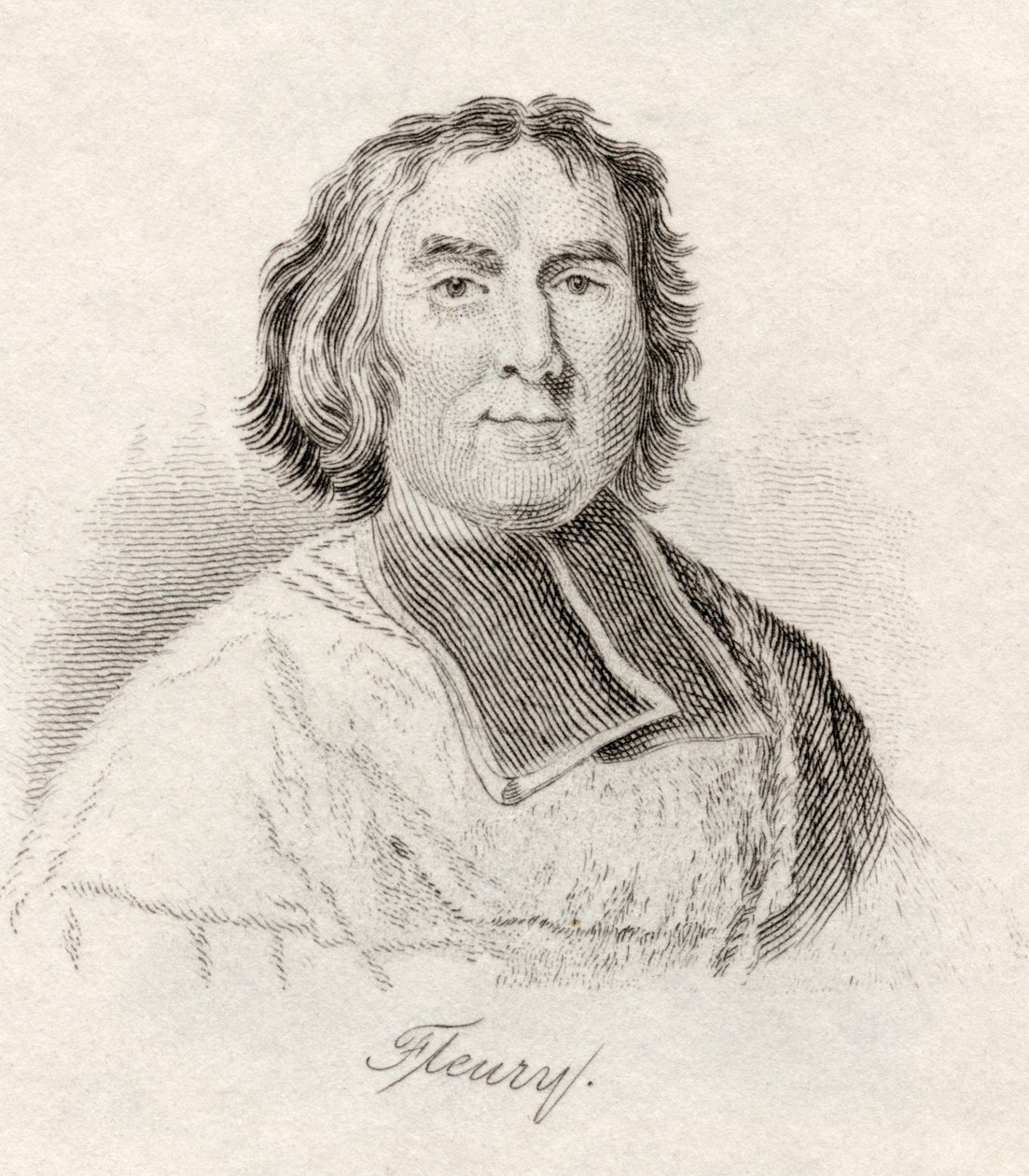 弗雷瑞斯主教Andre-Hercule de Fleury来自&39;Crabb&39;s Historical Dictionary&39;，1825年出版 作者 英语学校
