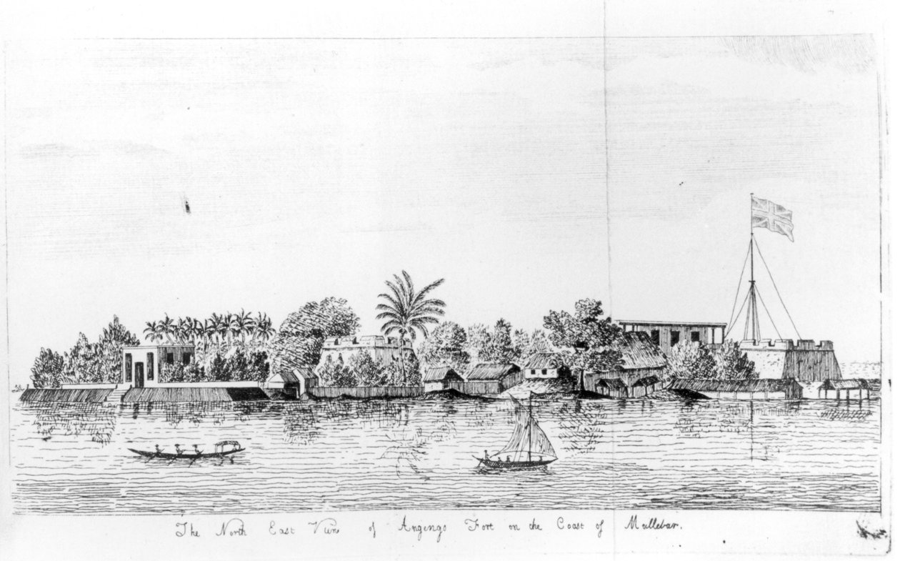 Anjengo Fort位于印度马拉巴尔海岸，从Voyage到东印度群岛，John Henry Grose，第2版，1766年出版 作者 英语学校