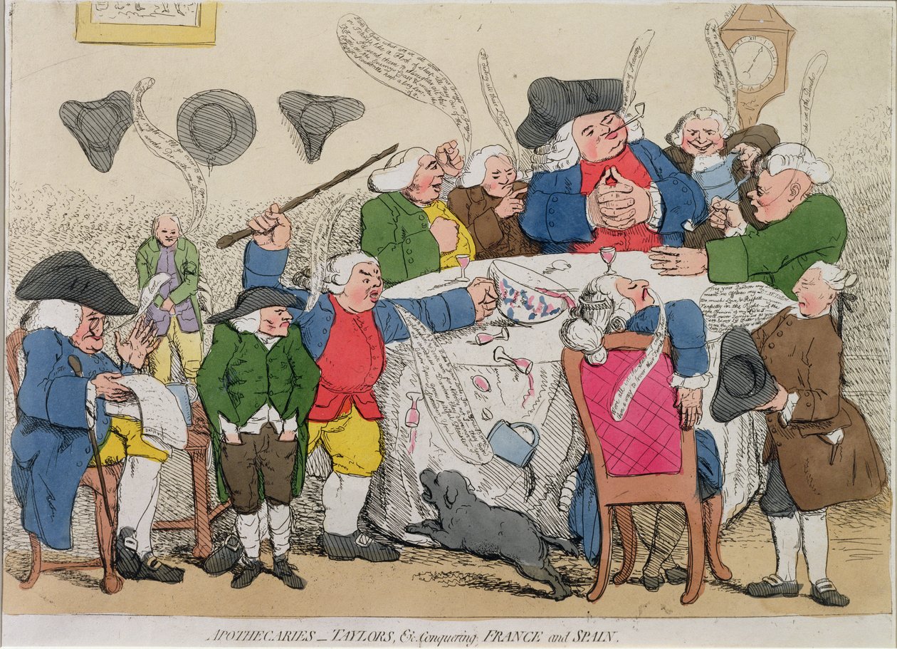 Apothecaries，Taylors＆Co。征服法国和西班牙（手工彩色蚀刻） 作者 英语学校