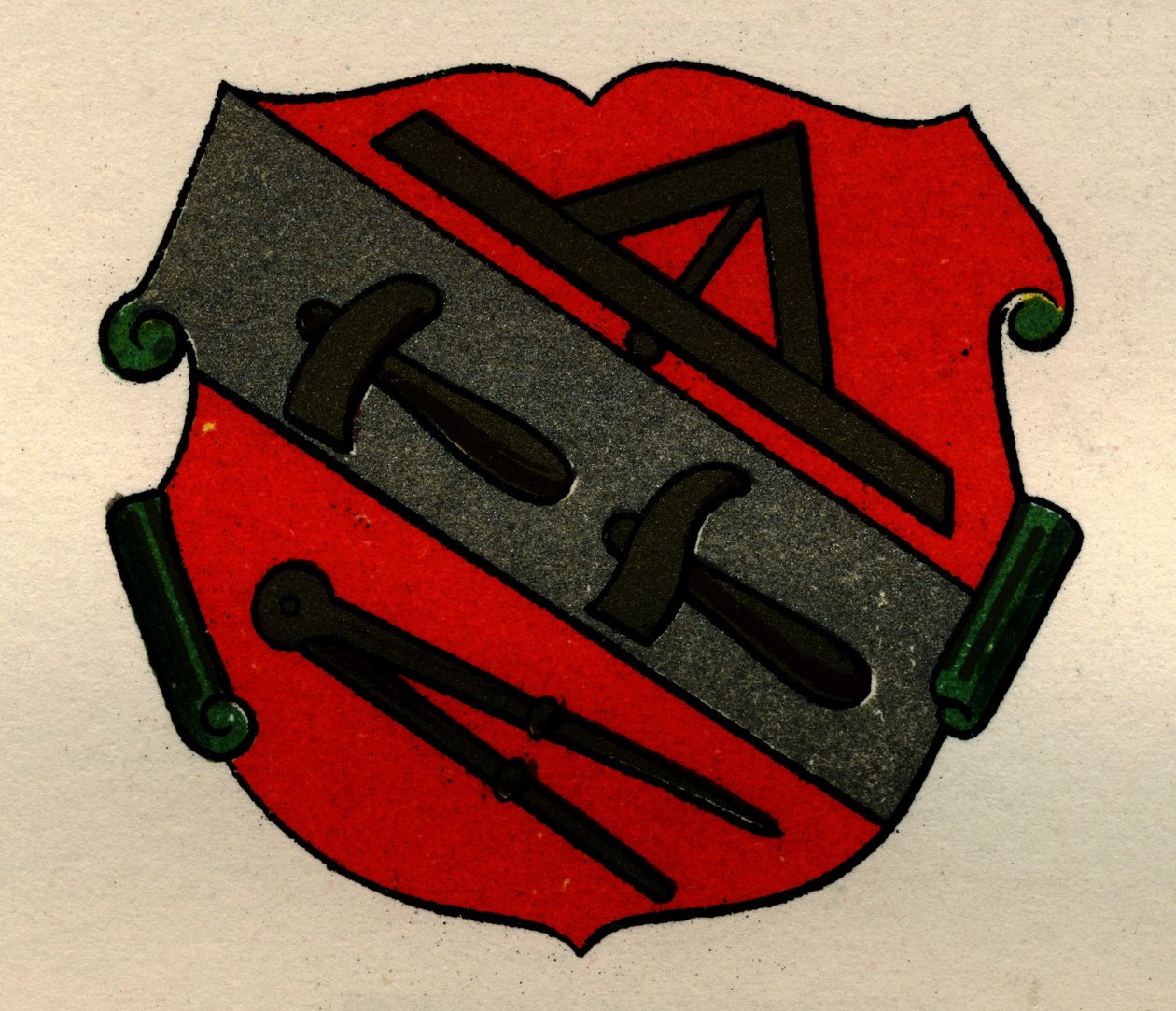 斯特拉斯堡石头泥人的武器，来自共济会的历史，第二卷，由Thomas C. Jack，伦敦出版，1883年 作者 英语学校