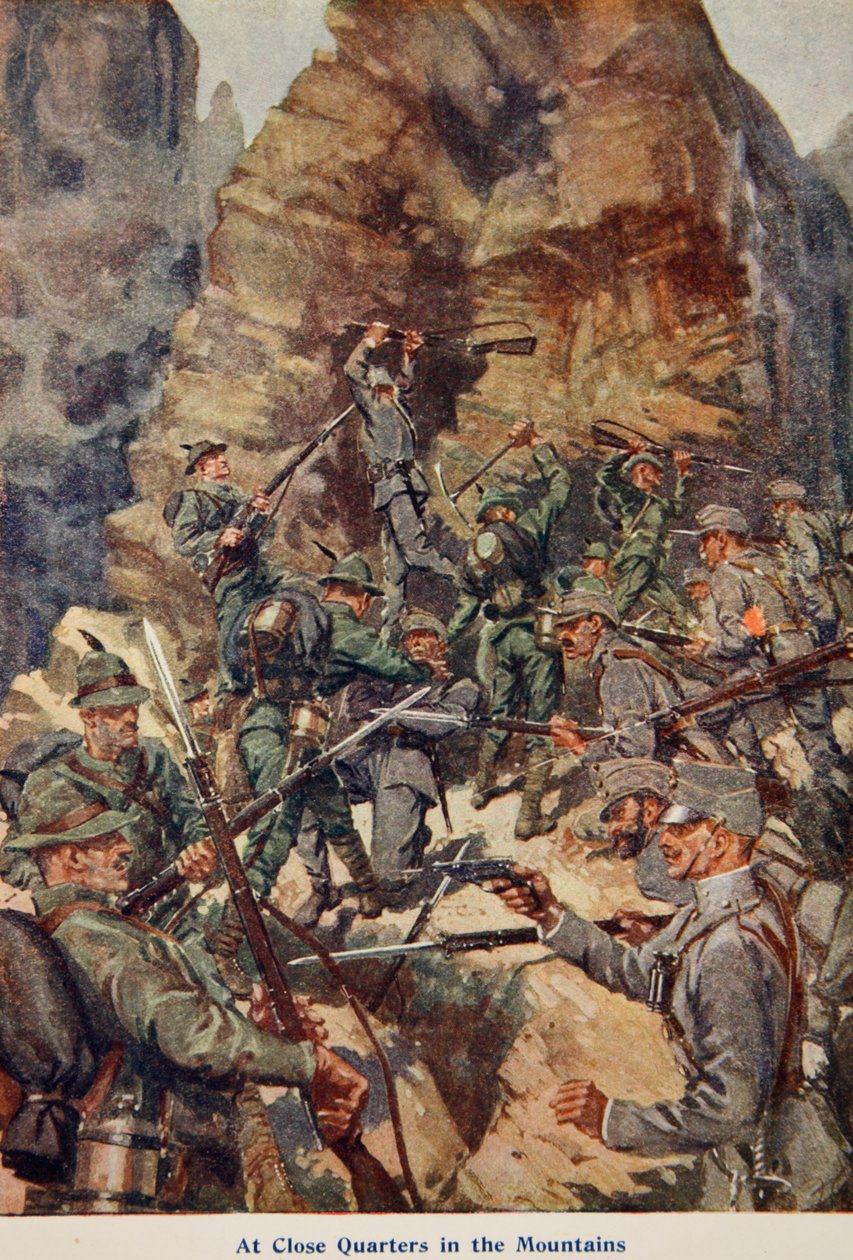 在山区的封闭区，插图来自小屋中的Told：1916年出版的YMCA礼品书 作者 英语学校