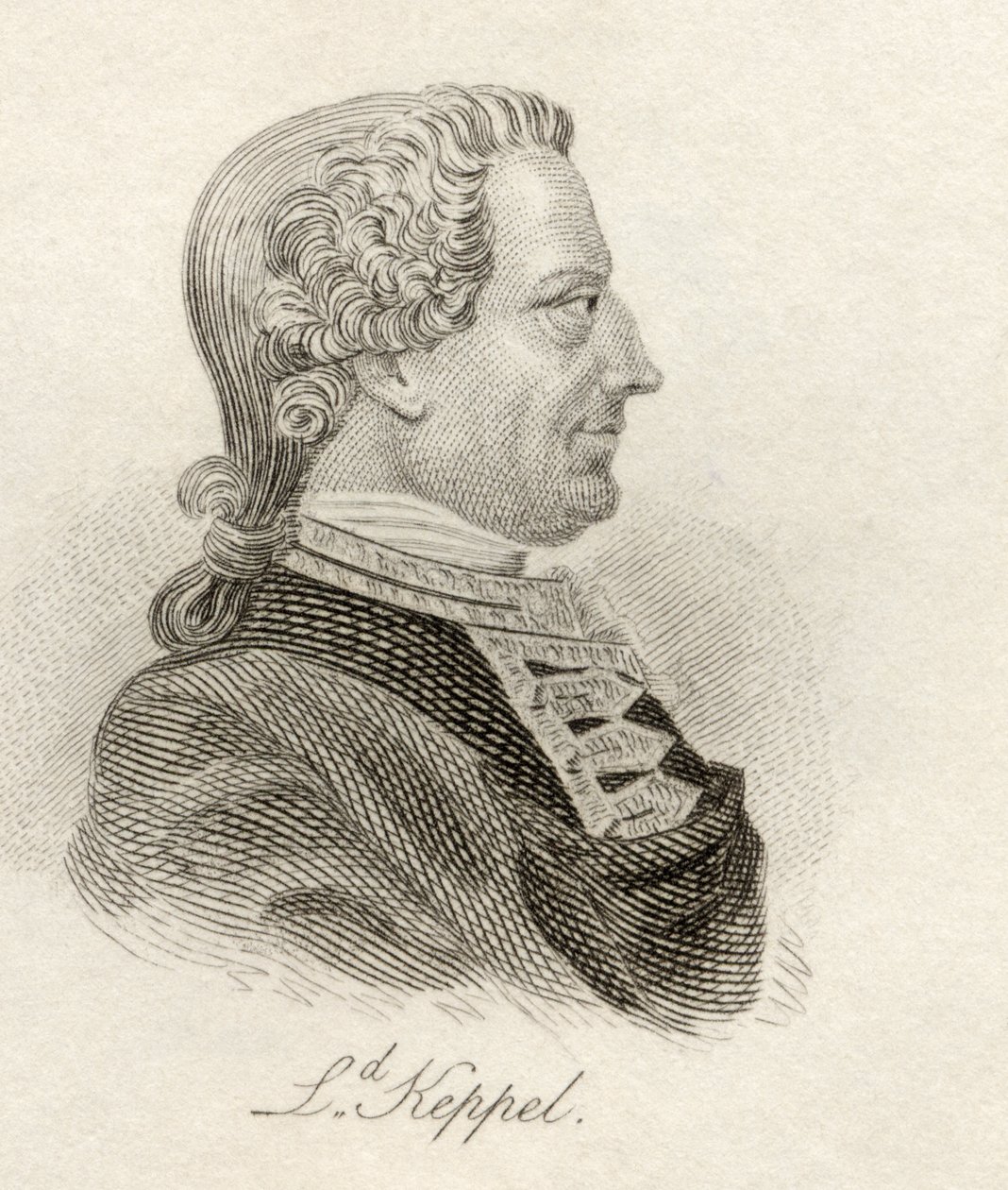 Augustus Keppel，来自&39;Crabb&39;s Historical Dictionary&39;，于1825年出版 作者 英语学校