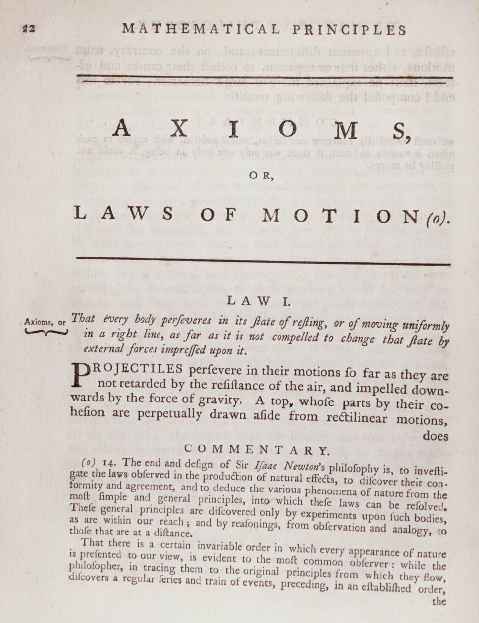 艾萨克·牛顿爵士（1642-1727）1777年自然哲学数学原理第一卷的公理或运动定律 作者 英语学校
