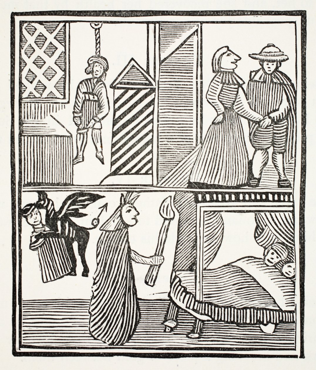 Batemans Tragedy，来自18世纪Chap-books的插图，John Ashton，酒吧。 1882年 作者 英语学校