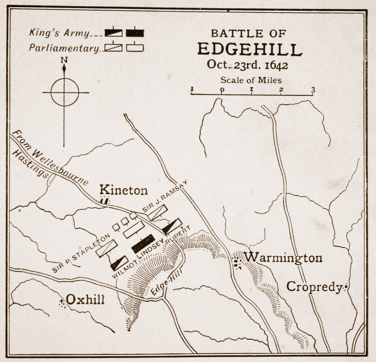1642年10月23日，Edgehill战役 作者 英语学校