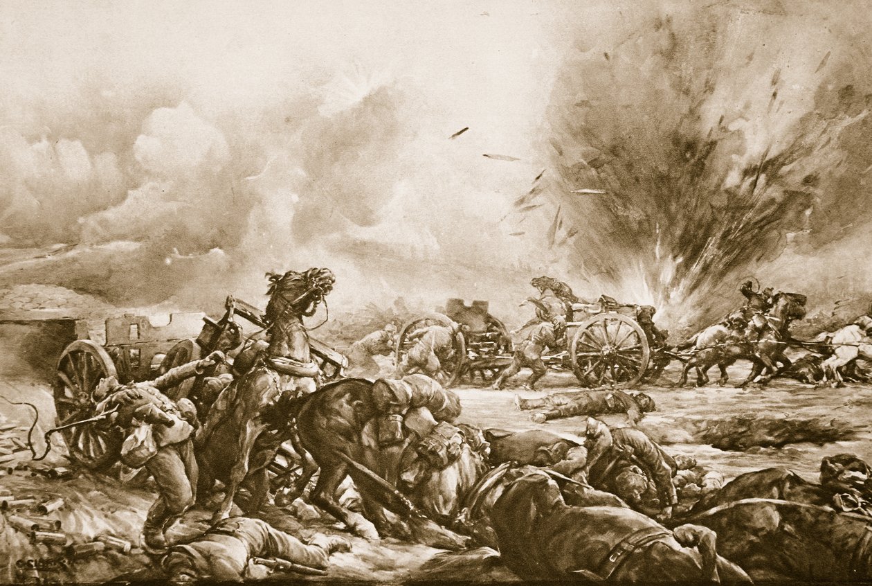 1914年至1919年，巴伐利亚电池被英国枪火捕获，同时在Rapaume路以南 作者 英语学校