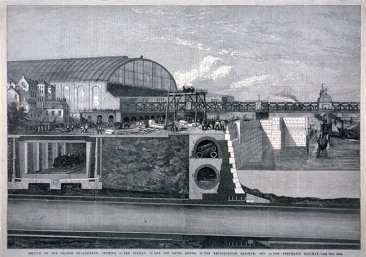 Bazalgette，The Thames Embankment，1867 作者 英语学校