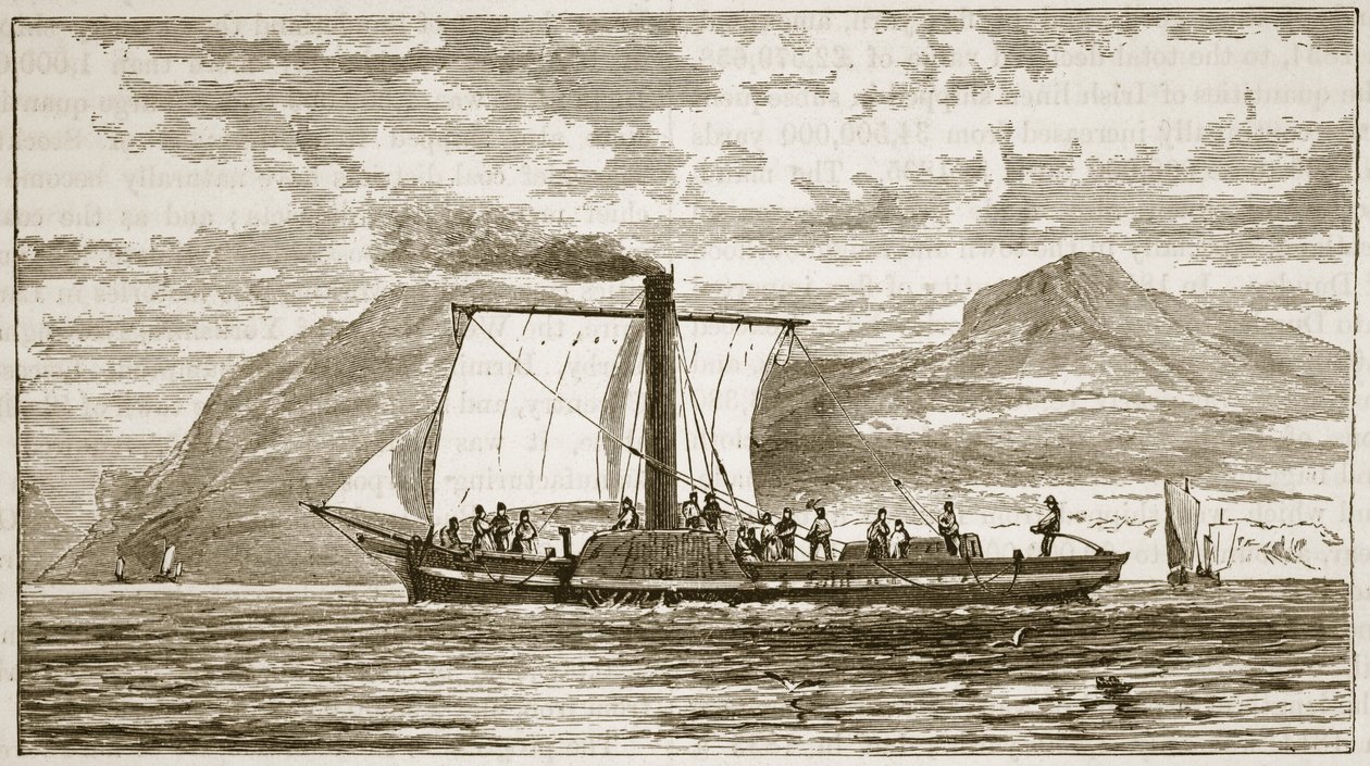 贝尔斯彗星，插图来自卡塞尔斯画报英国历史（棕褐色照片） 作者 英语学校