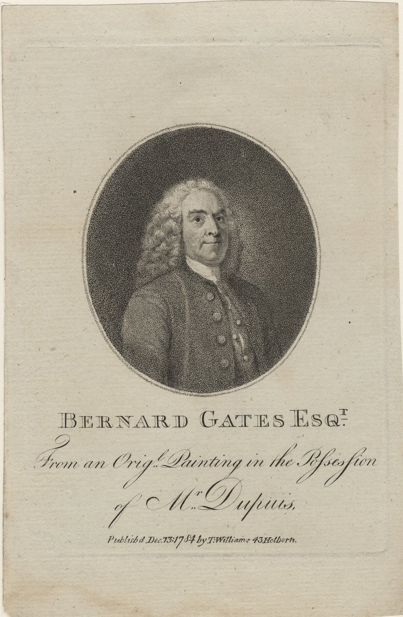 伯纳德盖茨，1784年（点画雕刻） 作者 英语学校