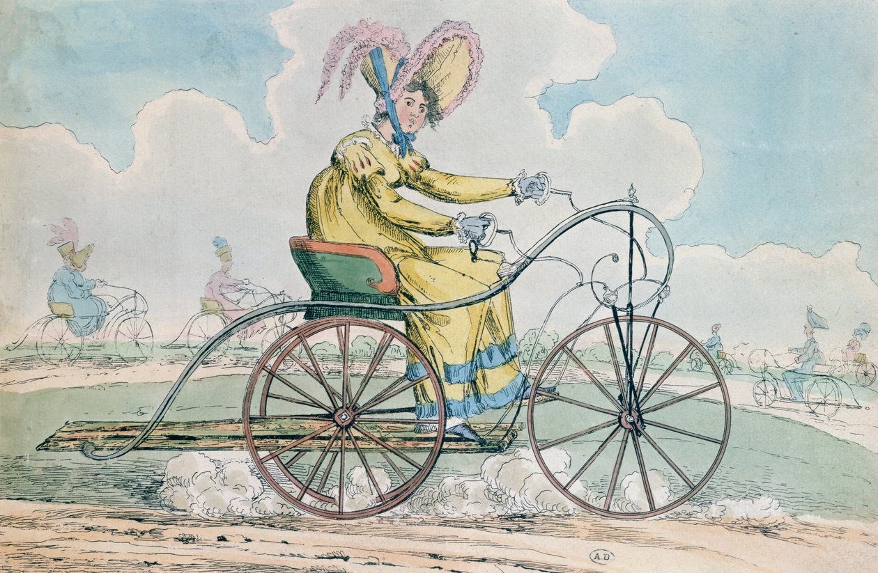 自行车有三个轮子，女士的爱好，1819年 作者 英语学校