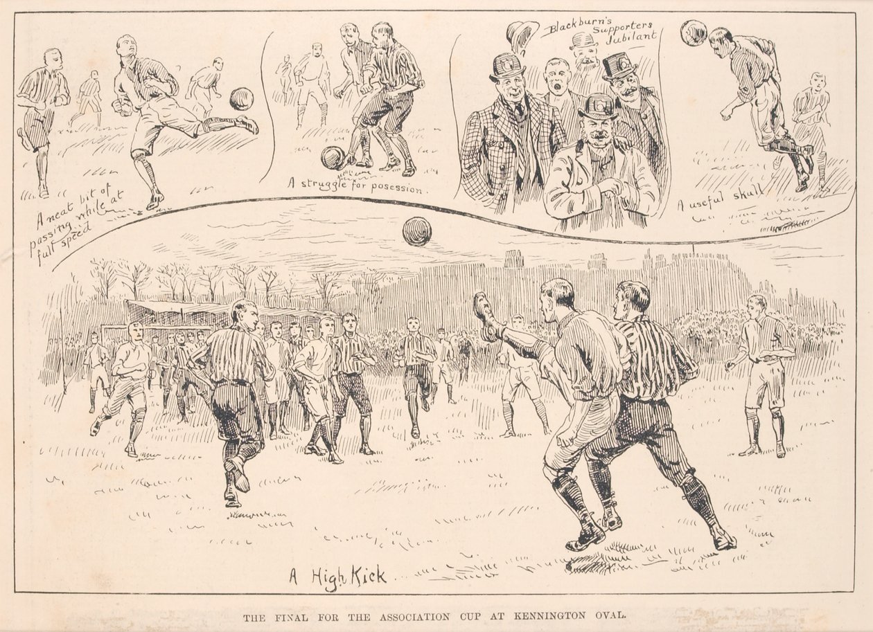 布莱克本流浪者与诺丁汉郡，来自The Illustrated Sporting and Dramatic News，1891年3月23日 作者 英语学校