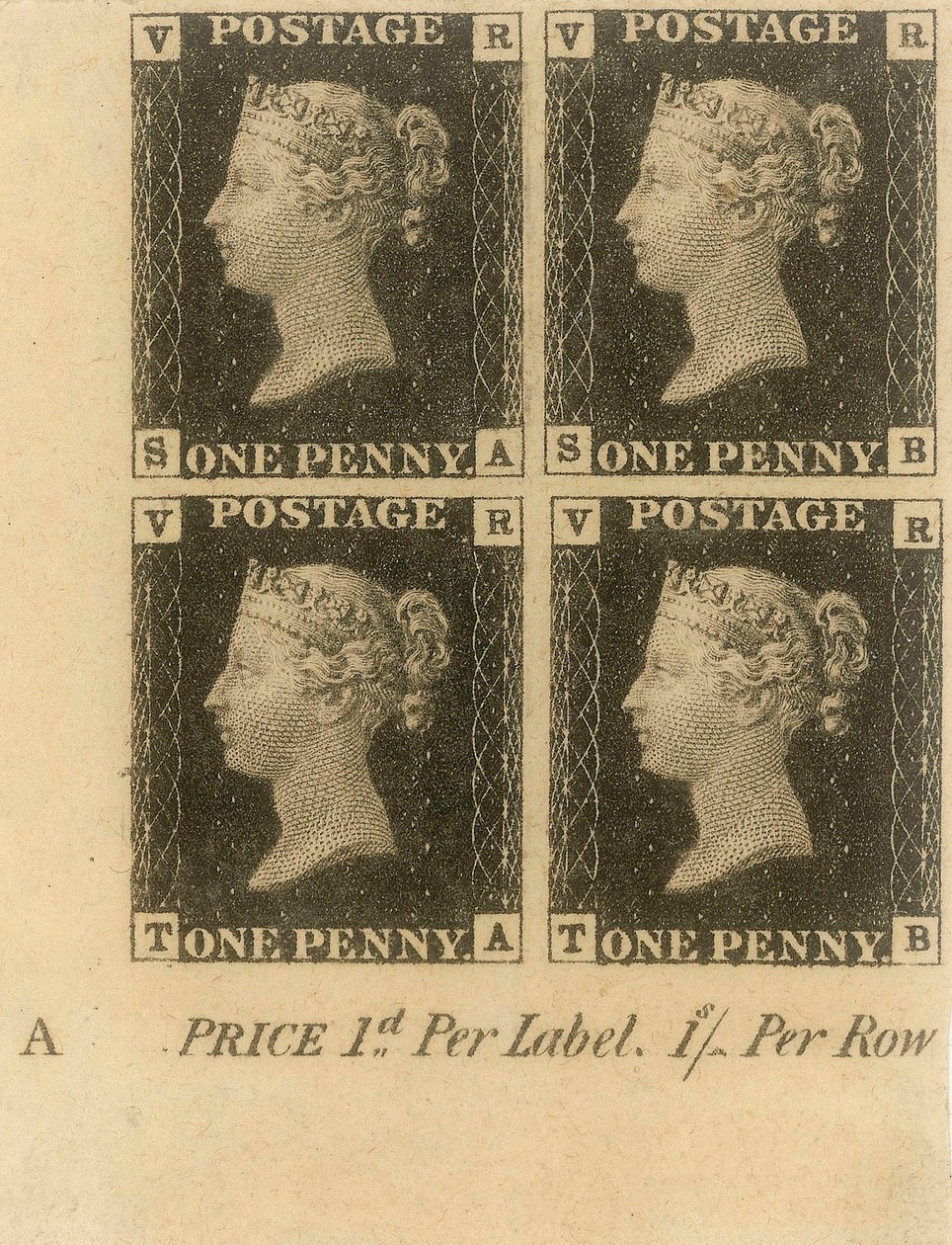 Penny Black邮票块，1840（邮票） 作者 英语学校