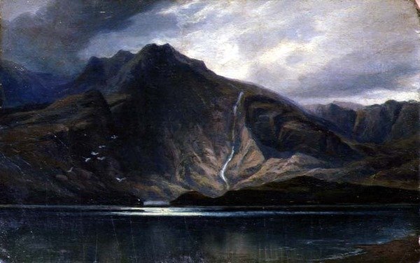 蓝山（板面油画） 作者 英语学校