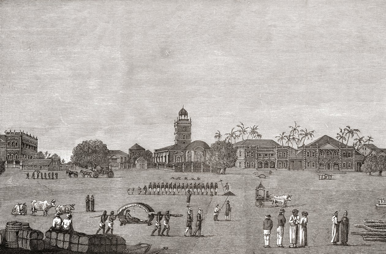 印度南孟买孟买格林于1767年出版，来自JR Green的“英国人的短暂历史”，1893年出版 作者 英语学校