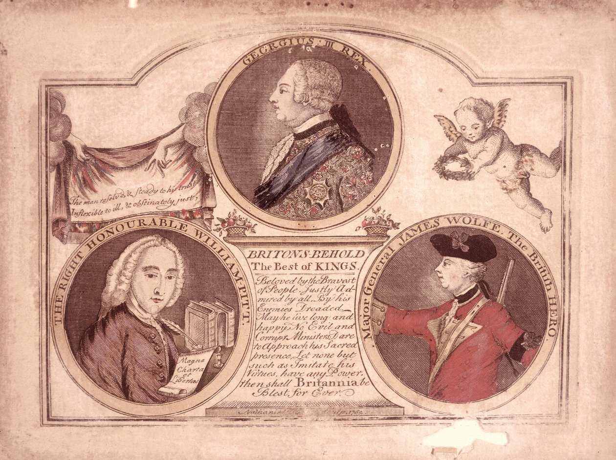 英国人看到最好的国王......，1762年 作者 英语学校