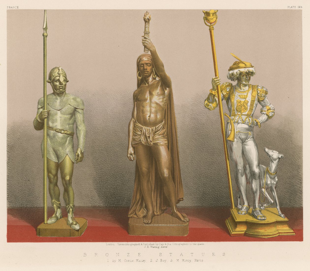 青铜雕像（chromolitho） 作者 英语学校