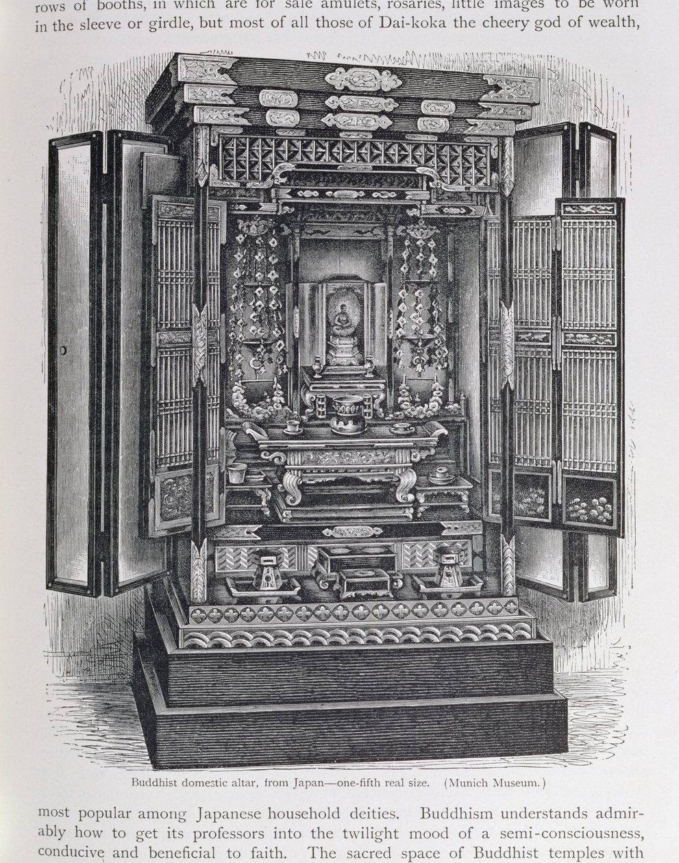 佛教国内祭坛，来自“人类历史”，第三卷，由Friedrich Ratzel教授，1898年 作者 英语学校
