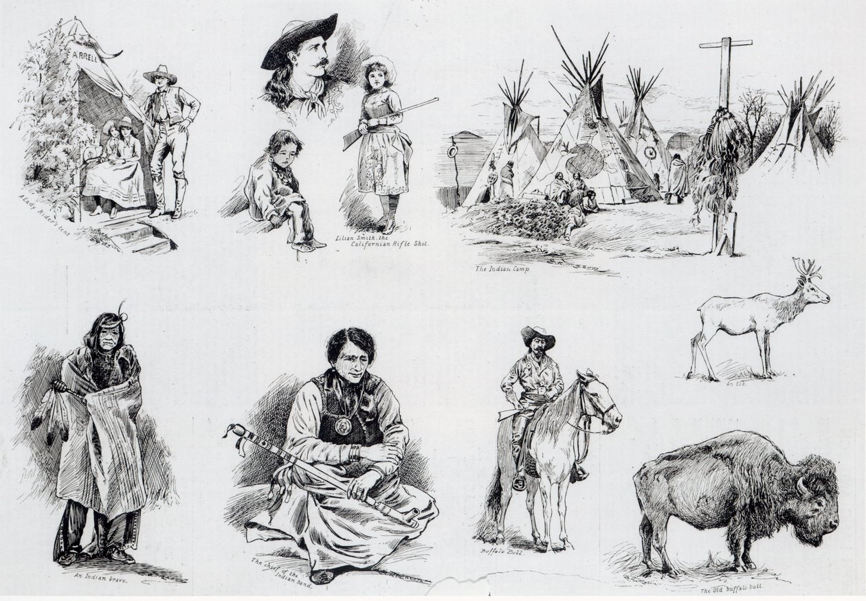 布法罗比尔狂野西部秀，1887年 作者 英语学校