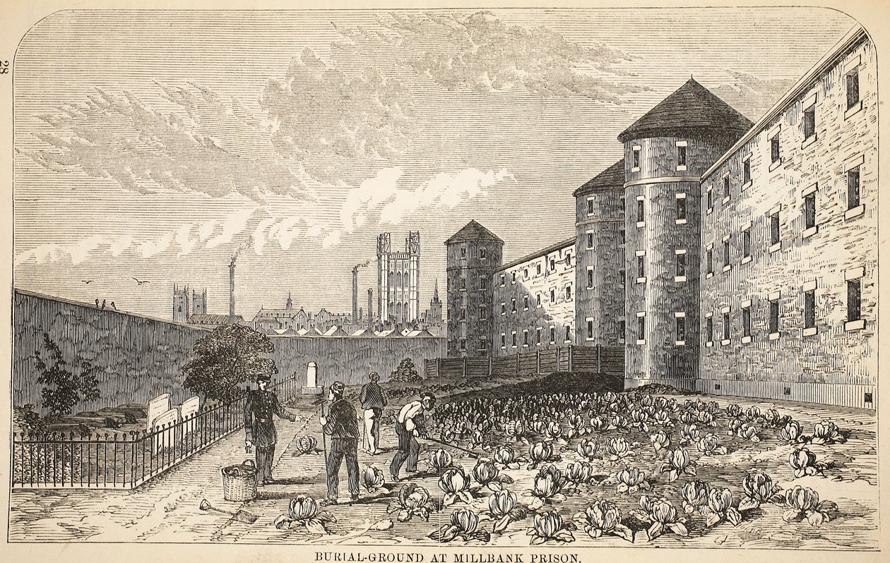 Millbank监狱的墓地，伦敦刑事监狱的插图和监狱生活的场景，Henry Mayhew和John Binny，酒吧。 1862年 作者 英语学校