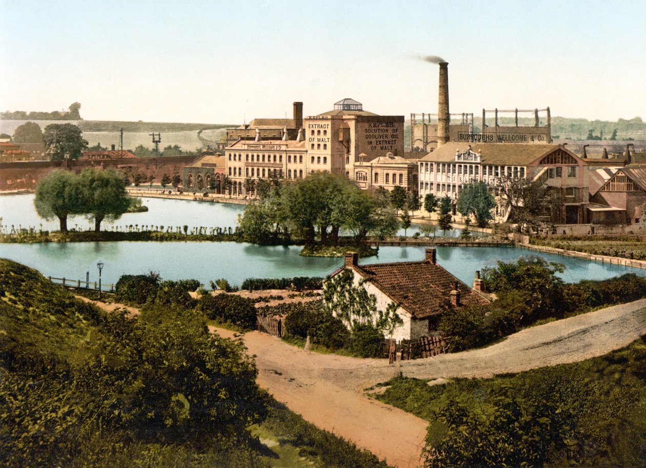 Burroughs，Wellcome＆Company Factory，Dartford（手工彩色照片） 作者 英语学校