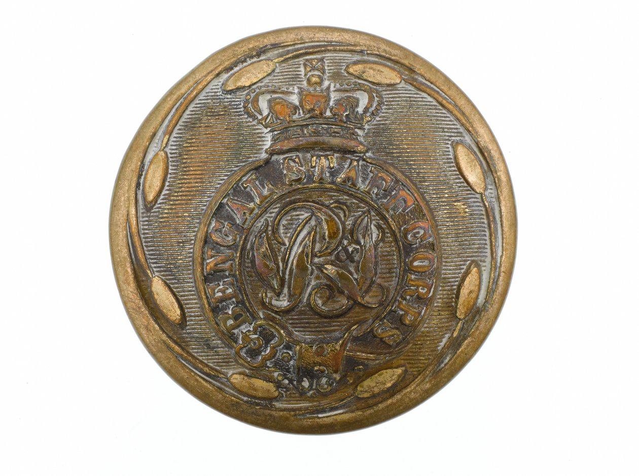 纽扣，孟加拉参谋团，1876-1891年 作者 英语学校