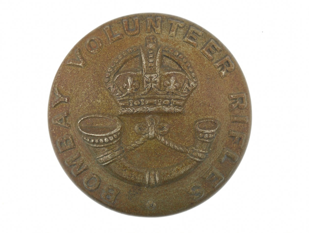 纽扣，孟买志愿步枪，1901-1947年 作者 英语学校