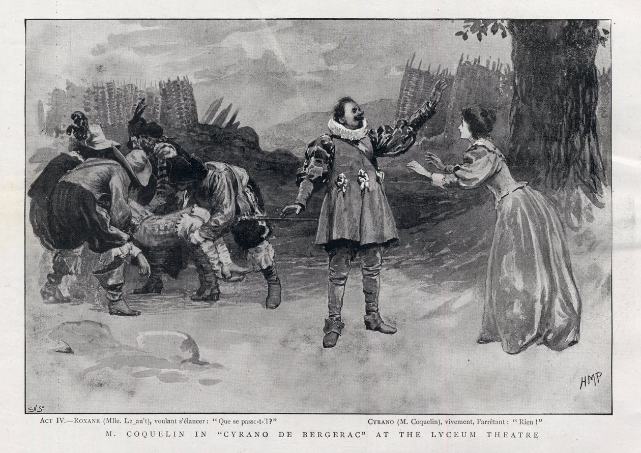 CONSTANT COQUELIN Aine（长者） 英国演员，在伦敦的Lyceum剧院饰演Cyrano de Bergerac，1898年 作者 英语学校