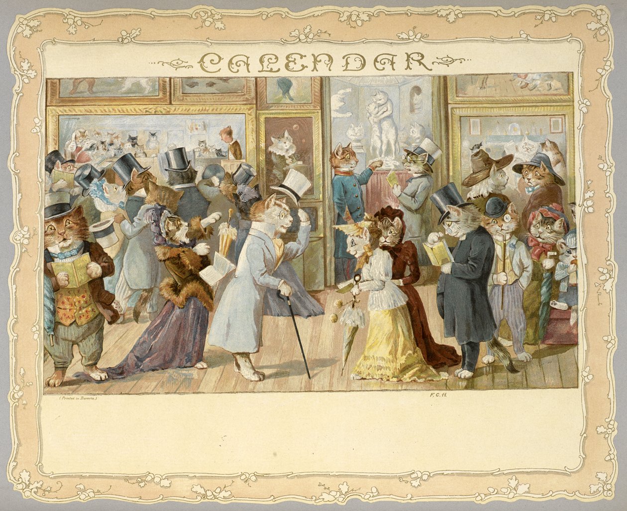 日历。封面描绘了猫的形象。[诗体，附插图]伦敦：E. 尼斯特，[1892 年］ 作者 英语学校