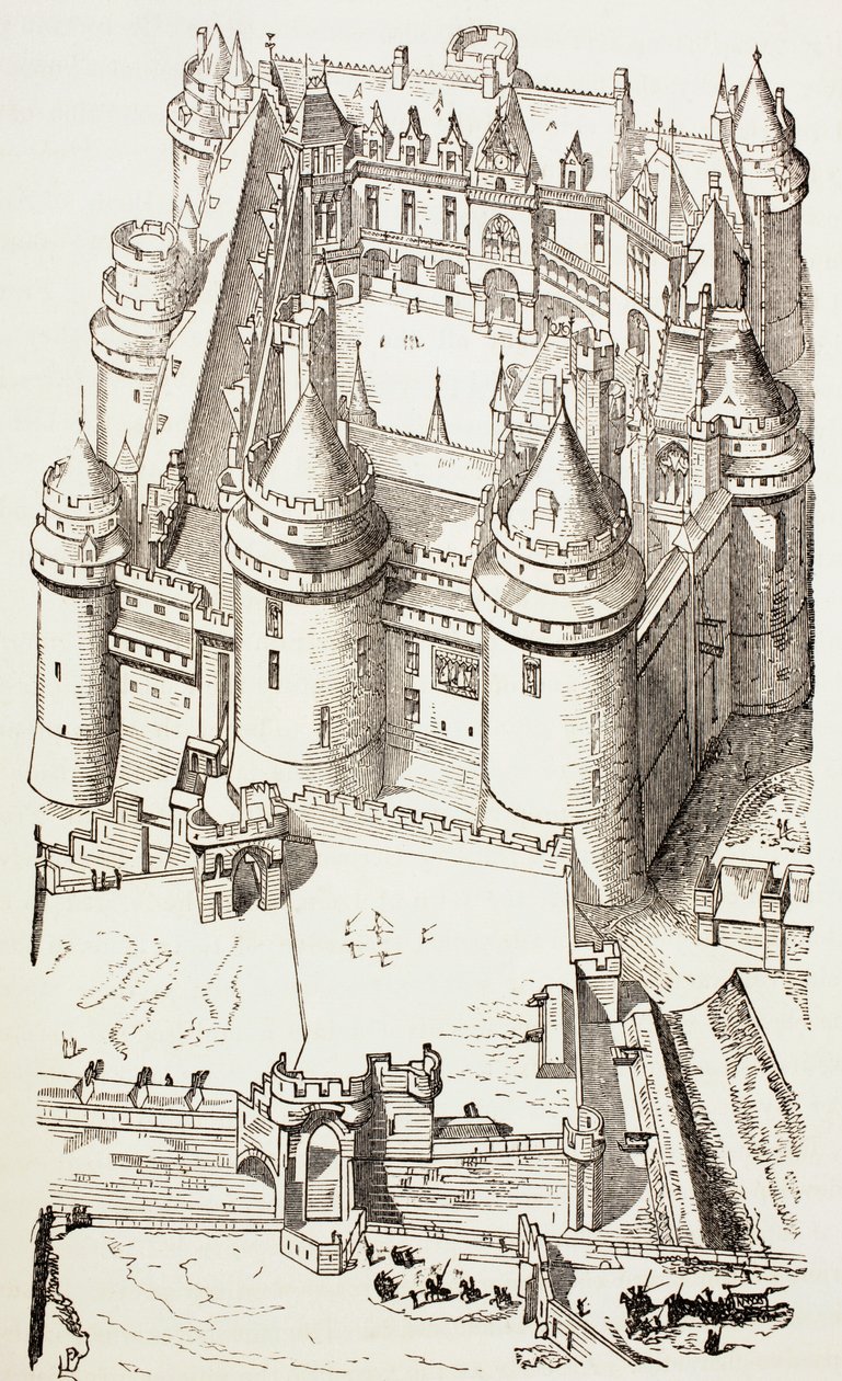 Pierrefonds城堡，法国，c.1880 作者 英语学校