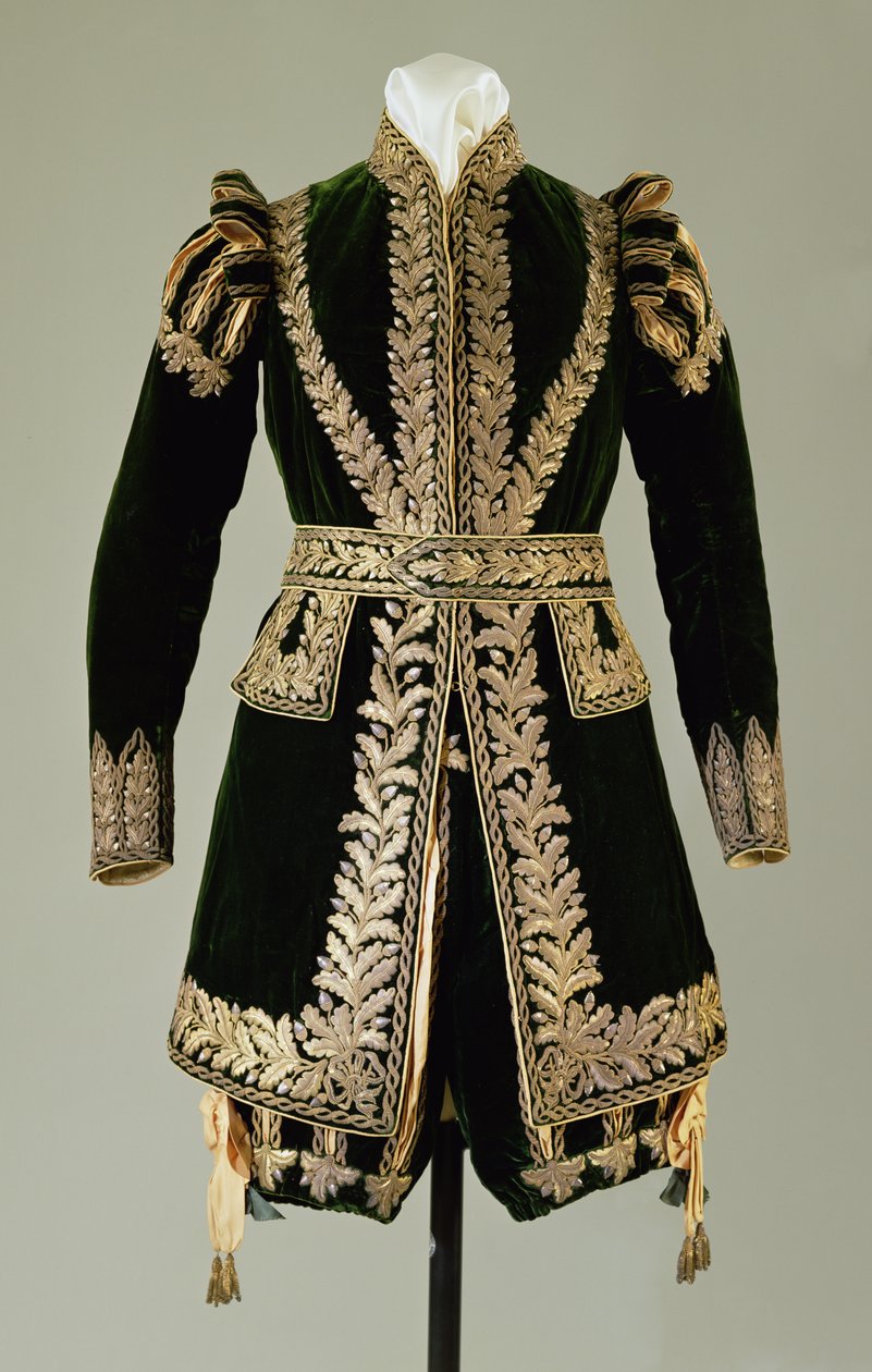 礼仪服装，1821年（纺织品） 作者 英语学校
