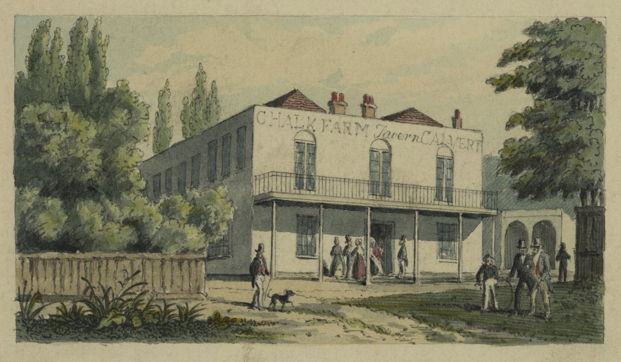 Chalk Farm，St Pancras，c.1850 作者 英语学校