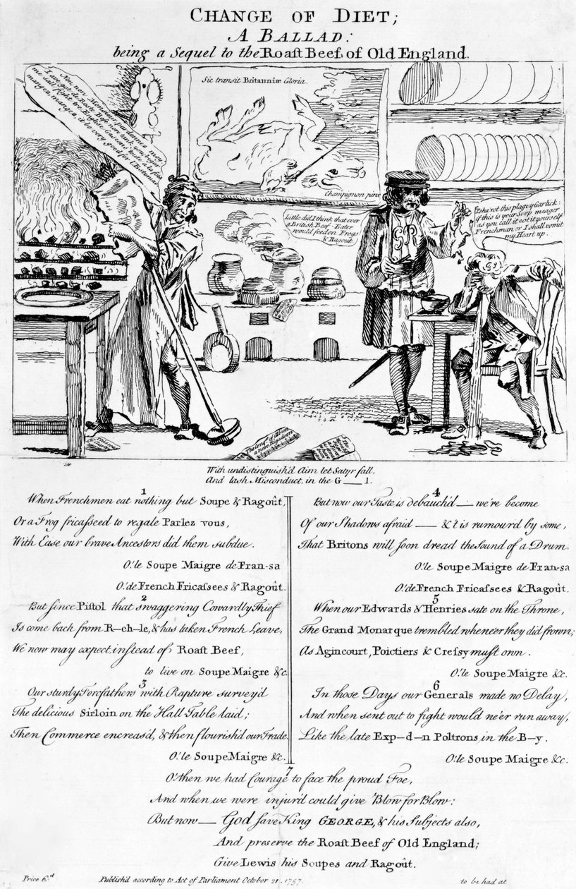 改变饮食，一首民谣，1757年 作者 英语学校