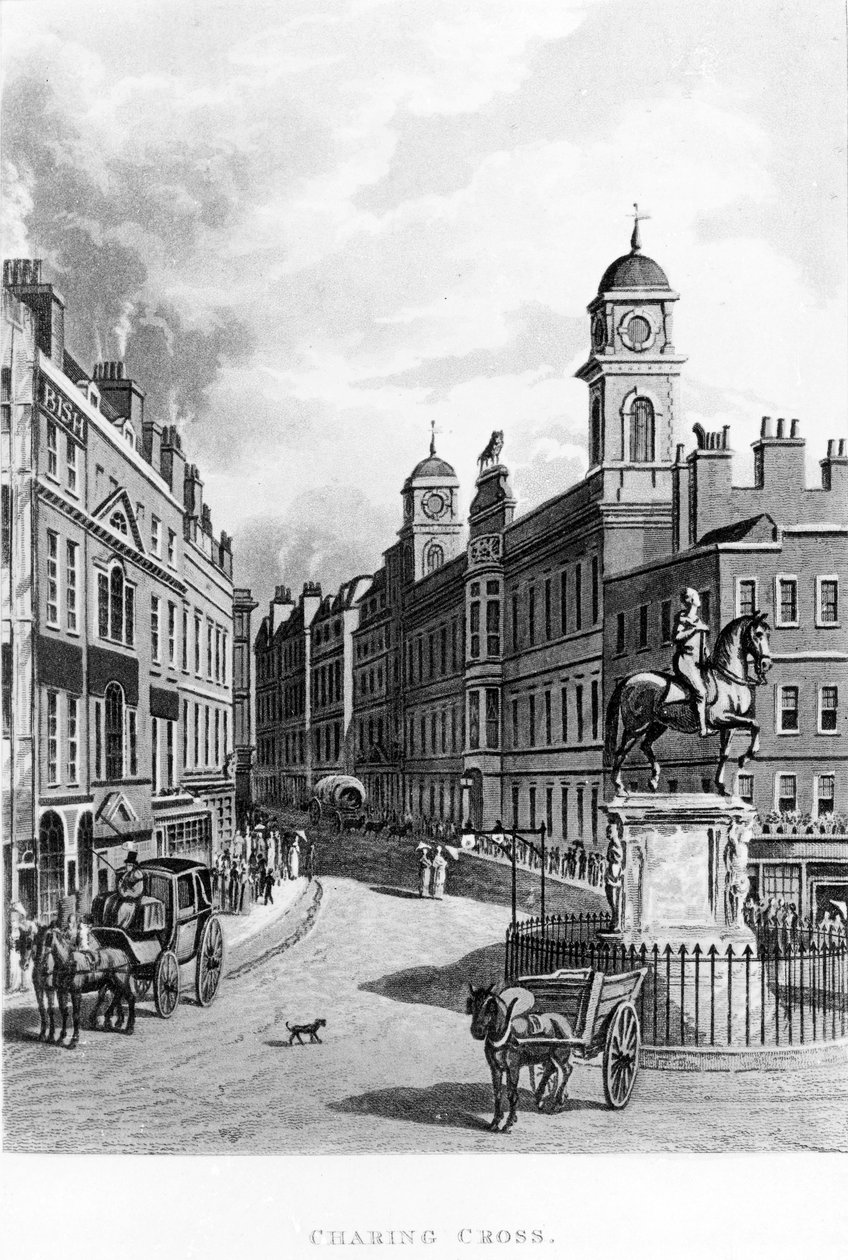 查林十字架，查看斯特兰德，1811年 作者 英语学校