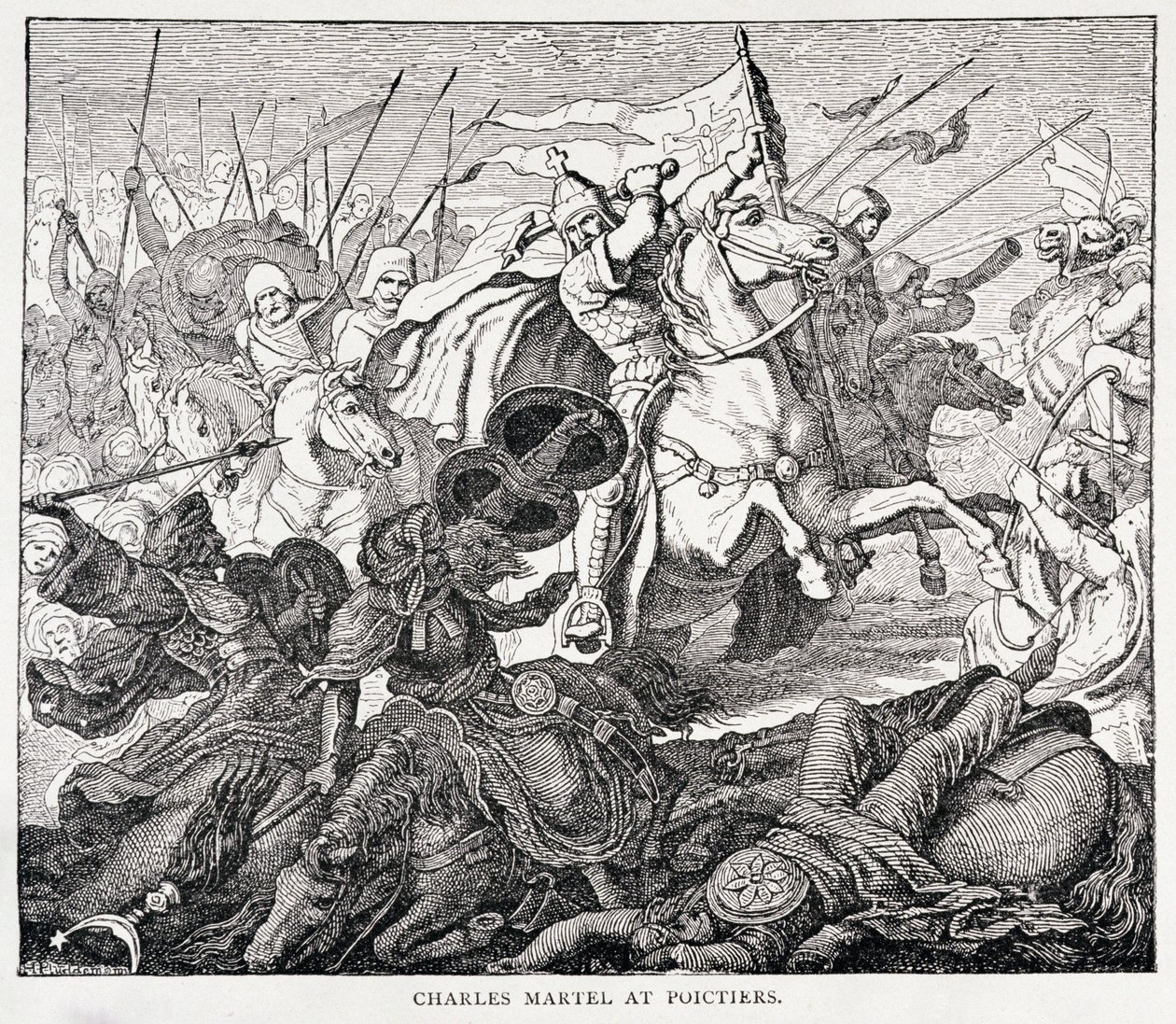 Charles Martel（c.688-741），来自法国历史的Poictiers，由Emile de Bonnechose撰写，由Ward，Lock and Co，伦敦出版 作者 英语学校