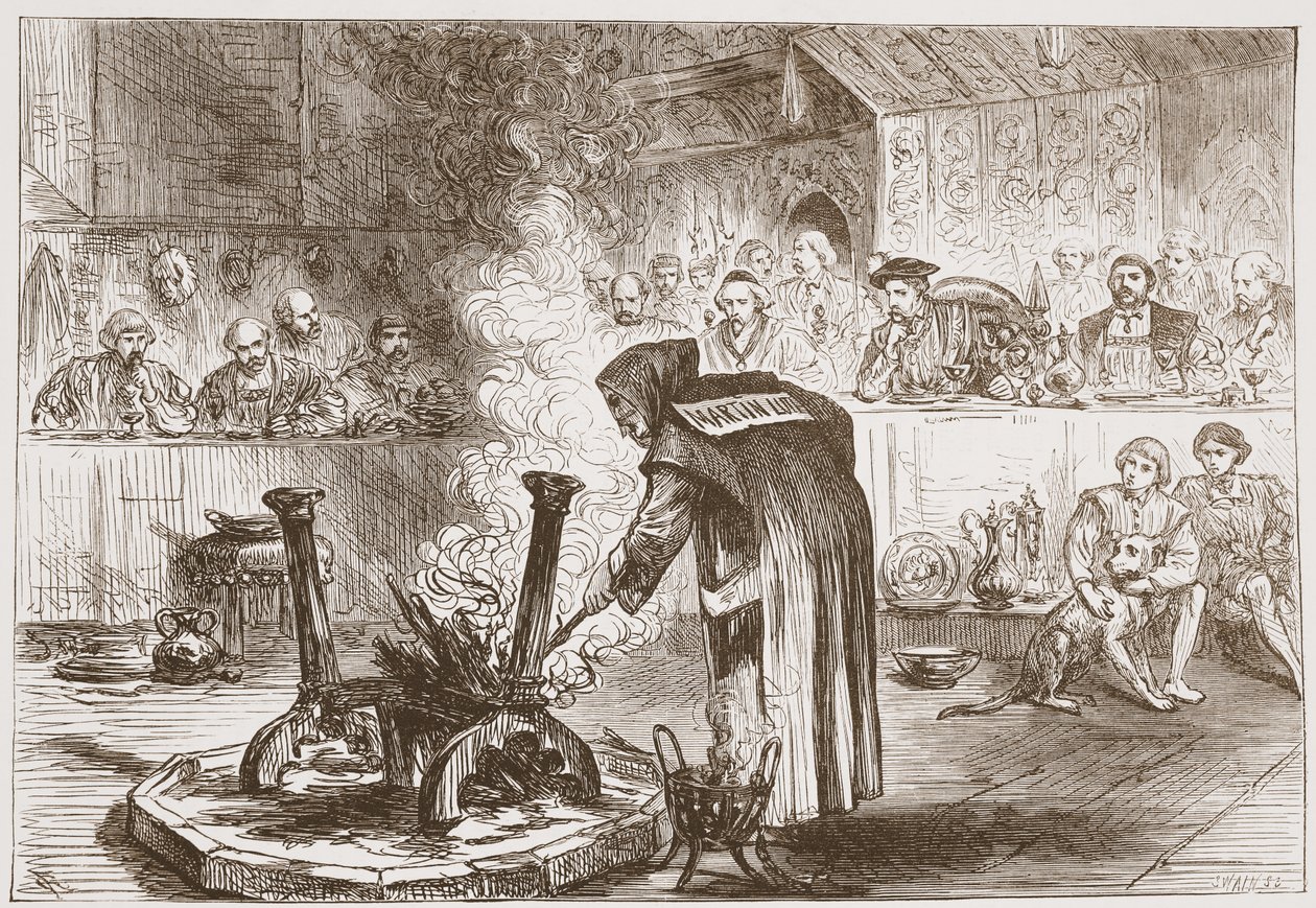 查尔斯看到了面具的戏剧，詹姆斯艾特肯Wylie（1808-1890），酒吧的新教历史插图。 1878年 作者 英语学校