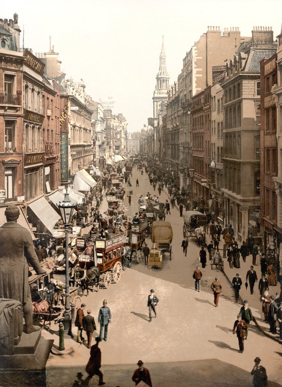 Cheapside，伦敦（手工彩色照片） 作者 英语学校